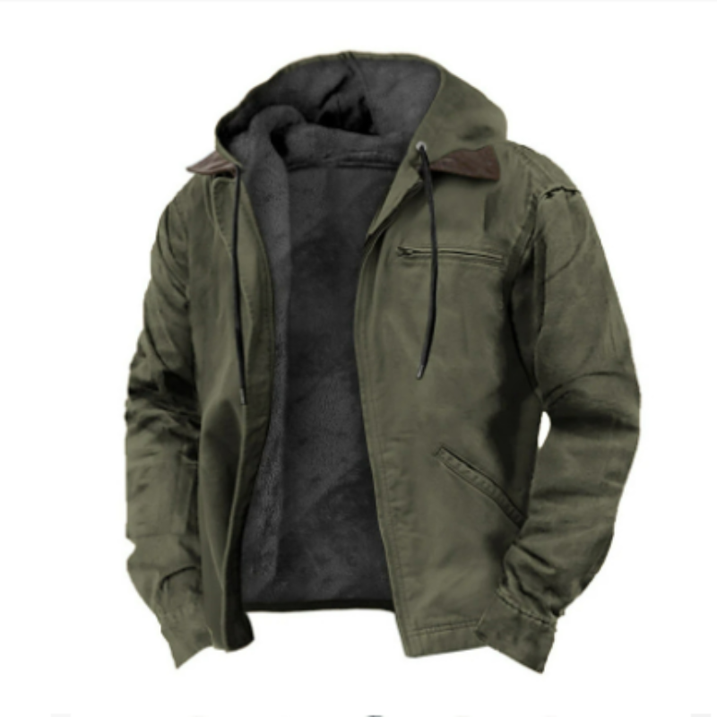 Veste d'hiver chaude et épaisse avec capuche pour hommes | Veste d'extérieur avec doublure intérieure douce