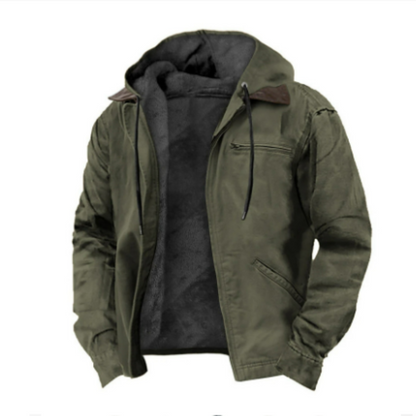 Veste d'hiver chaude et épaisse avec capuche pour hommes | Veste d'extérieur avec doublure intérieure douce