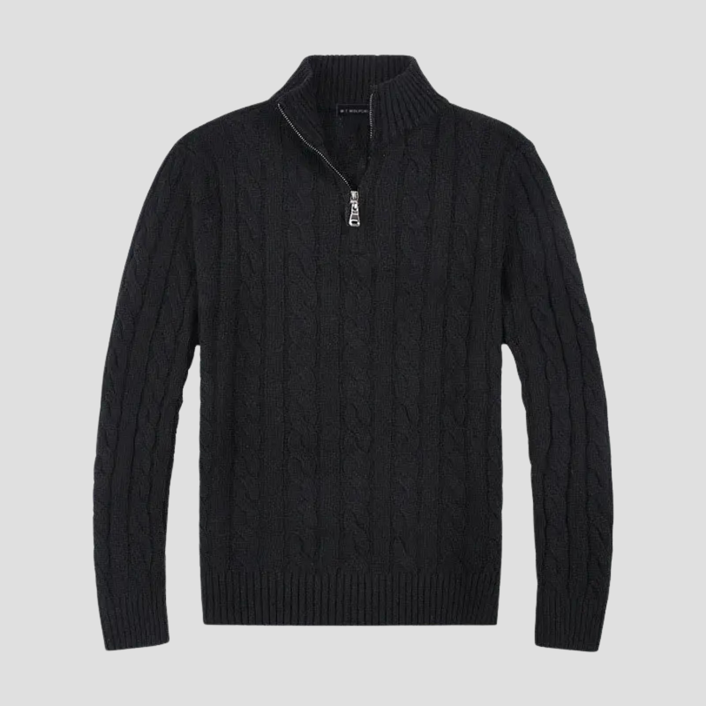 Pull à demi-fermeture éclair pour hommes – Motif torsadé intemporel rencontre raffinement moderne