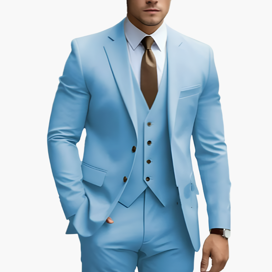 Costume élégant pour hommes avec veste, gilet et pantalon