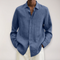 Chemise en lin à manches longues pour hommes - Chemise d'été respirante en plusieurs couleurs