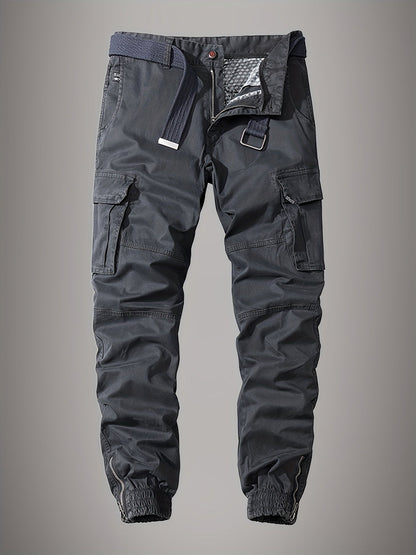Joggers cargo Paweł pour hommes - Pantalon élégant brodé à multiples poches