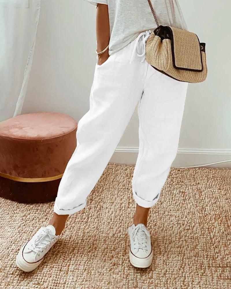 Linen sweatpants