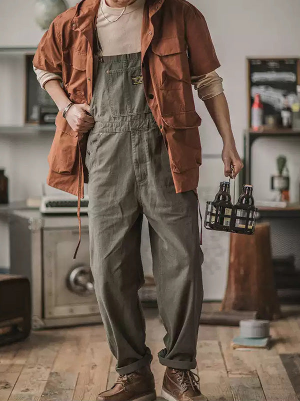 Unisex Vintage-Style Canvas Overall
