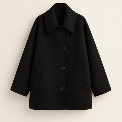 Women's wool coat with buttons