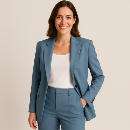Elegant women's suit - slim fit jacket and pants for ceremonies or work