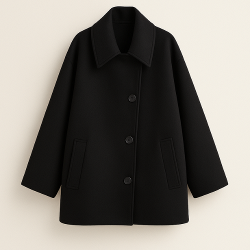 Women's wool coat with buttons