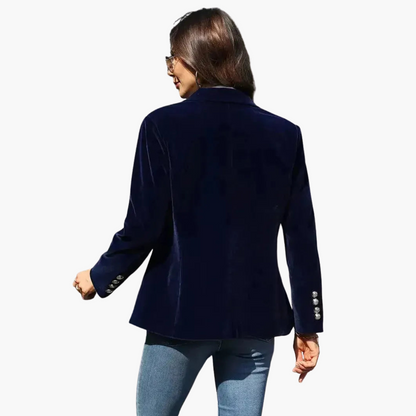 Single-breasted women's velvet jacket