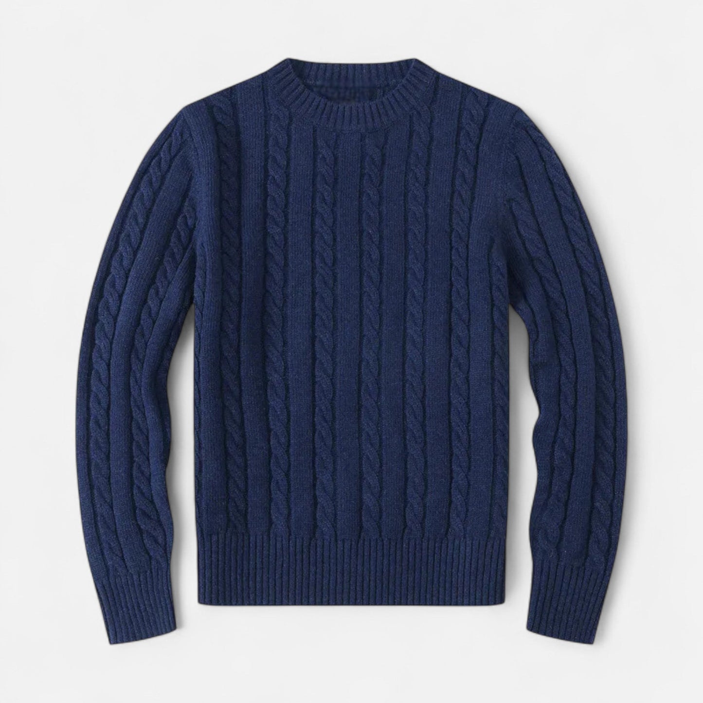 Men's Cotton Knit Sweater – Timeless Crew Neck with Modern Elegance