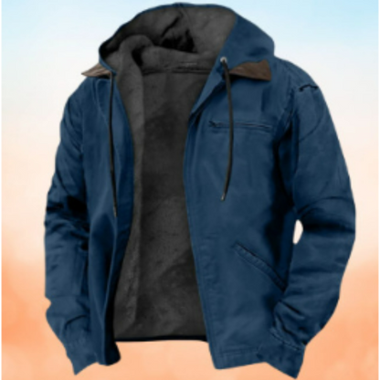 Veste d'hiver chaude et épaisse avec capuche pour hommes | Veste d'extérieur avec doublure intérieure douce