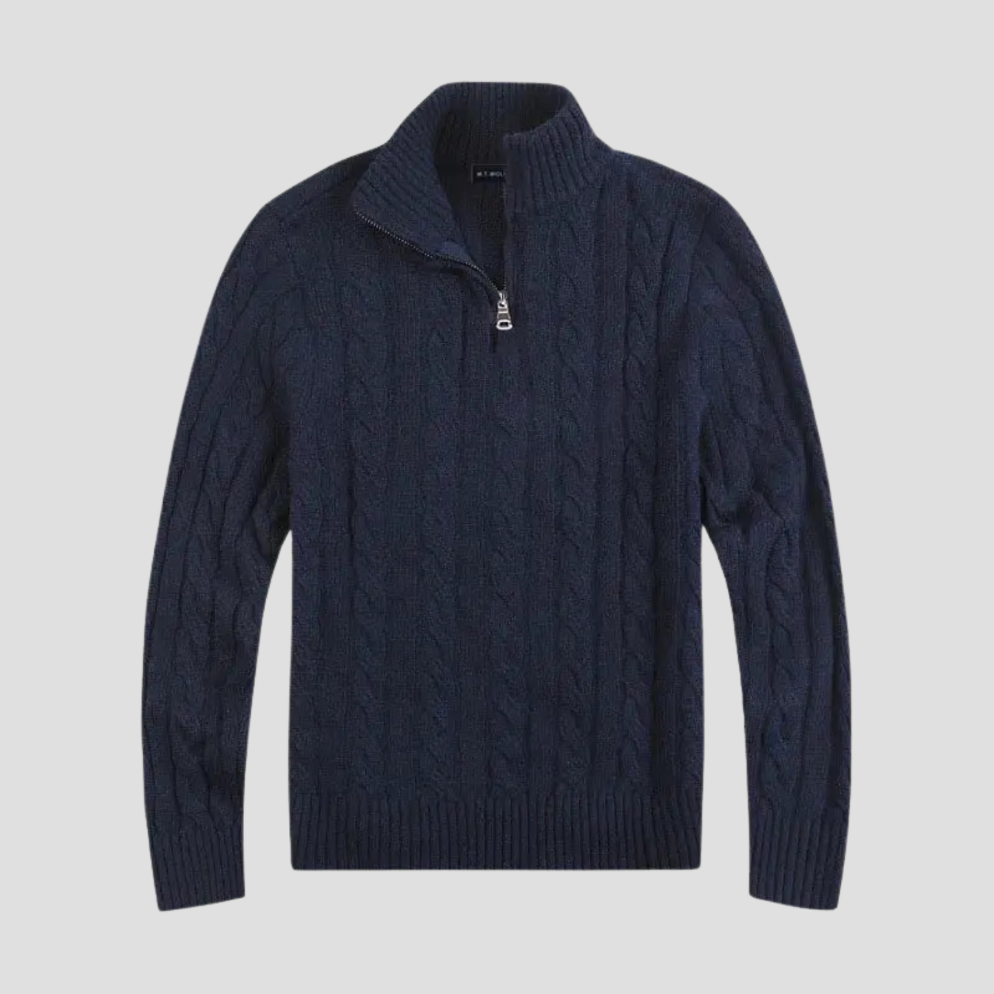 Pull à demi-fermeture éclair pour hommes – Motif torsadé intemporel rencontre raffinement moderne