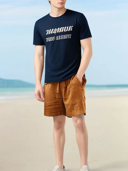 Short décontracté en lin pour hommes