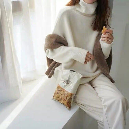 Loose turtleneck sweater