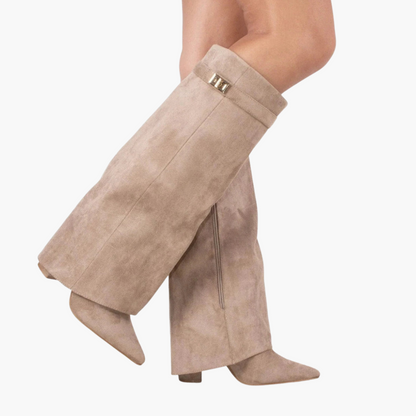 Bottes orthopédiques pour femmes en daim à petit talon
