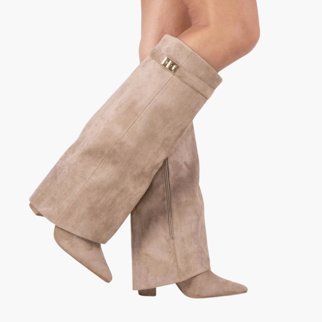 Bottes orthopédiques pour femmes en daim à petit talon