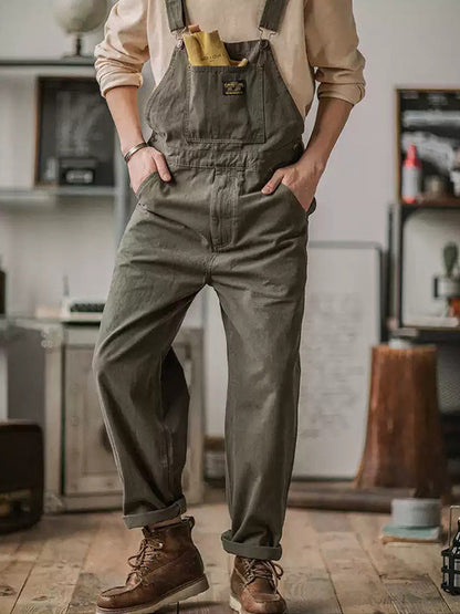 Unisex Vintage-Style Canvas Overall