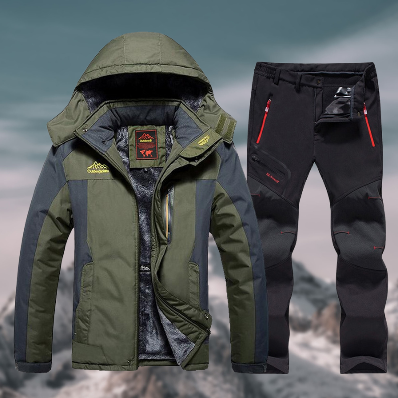 Ensemble extérieur étanche et résistant à l'hiver pour hommes - Veste & Pantalon