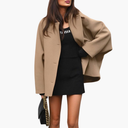 Women's wool coat with buttons