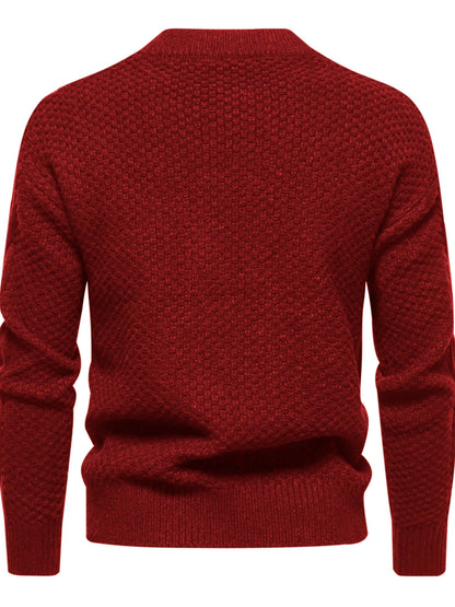 Pull uni pour hommes, pull vintage