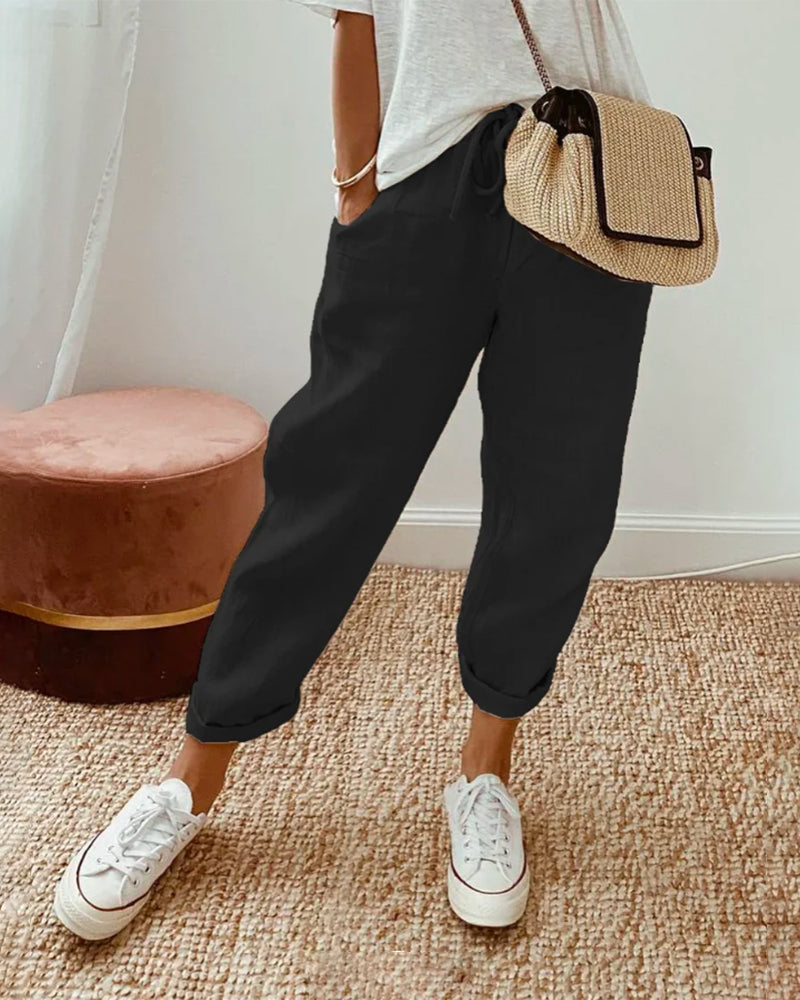 Linen sweatpants