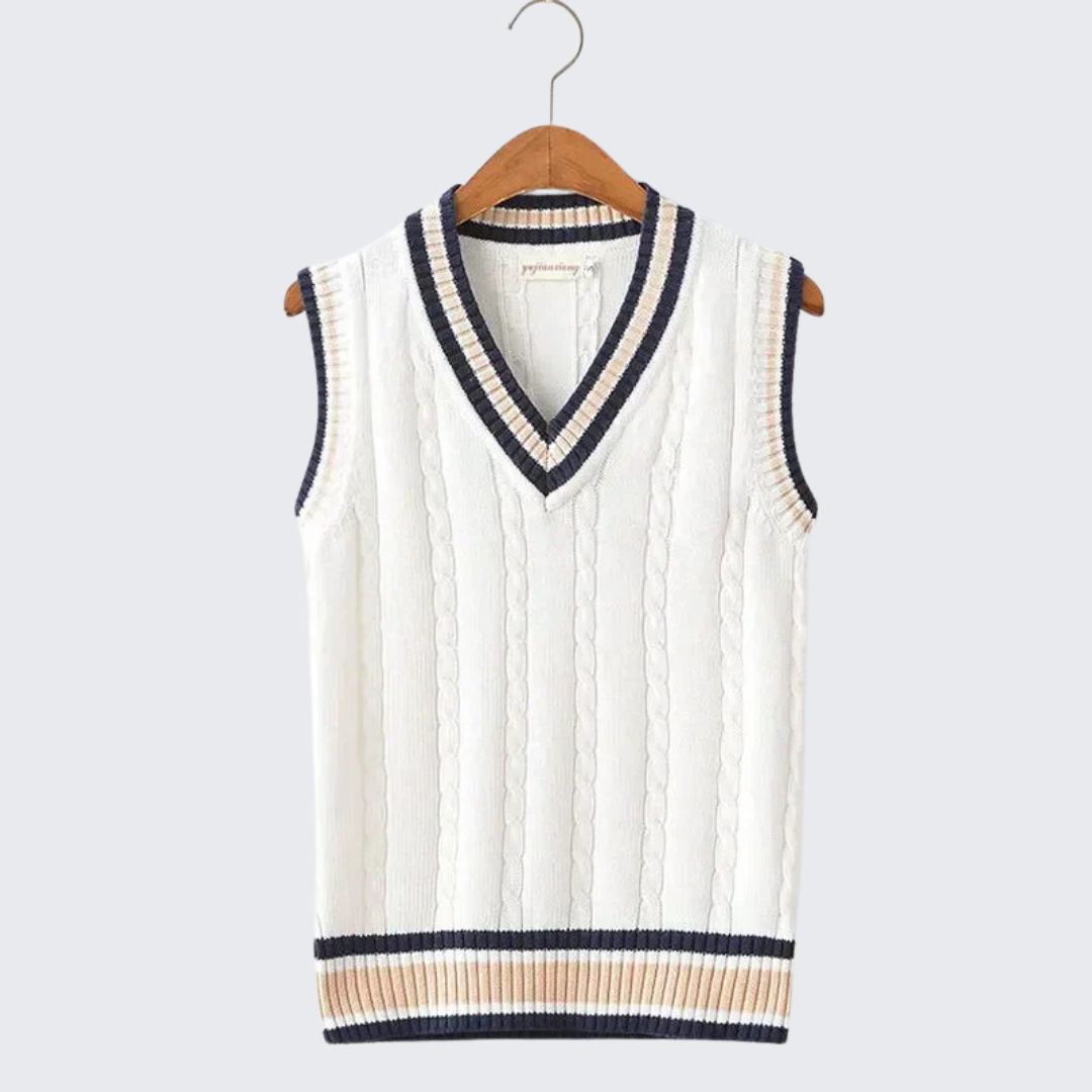 Christof - Men's Sleeveless V-Neck Knit Sweater