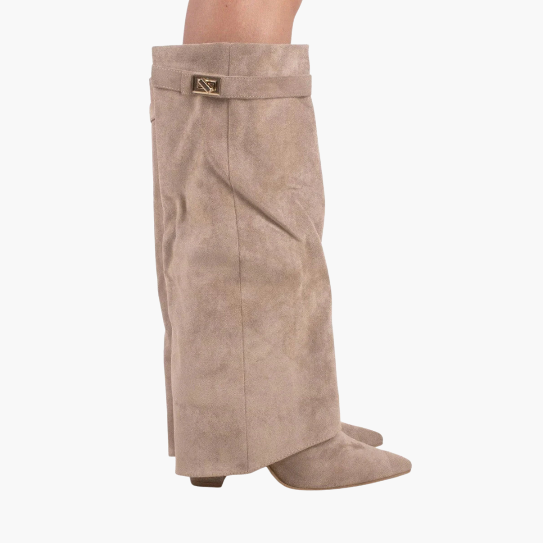 Bottes orthopédiques pour femmes en daim à petit talon