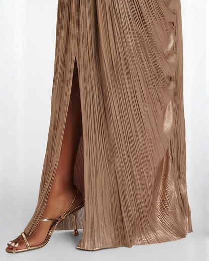 Pleated Maxi Dress Cléophée