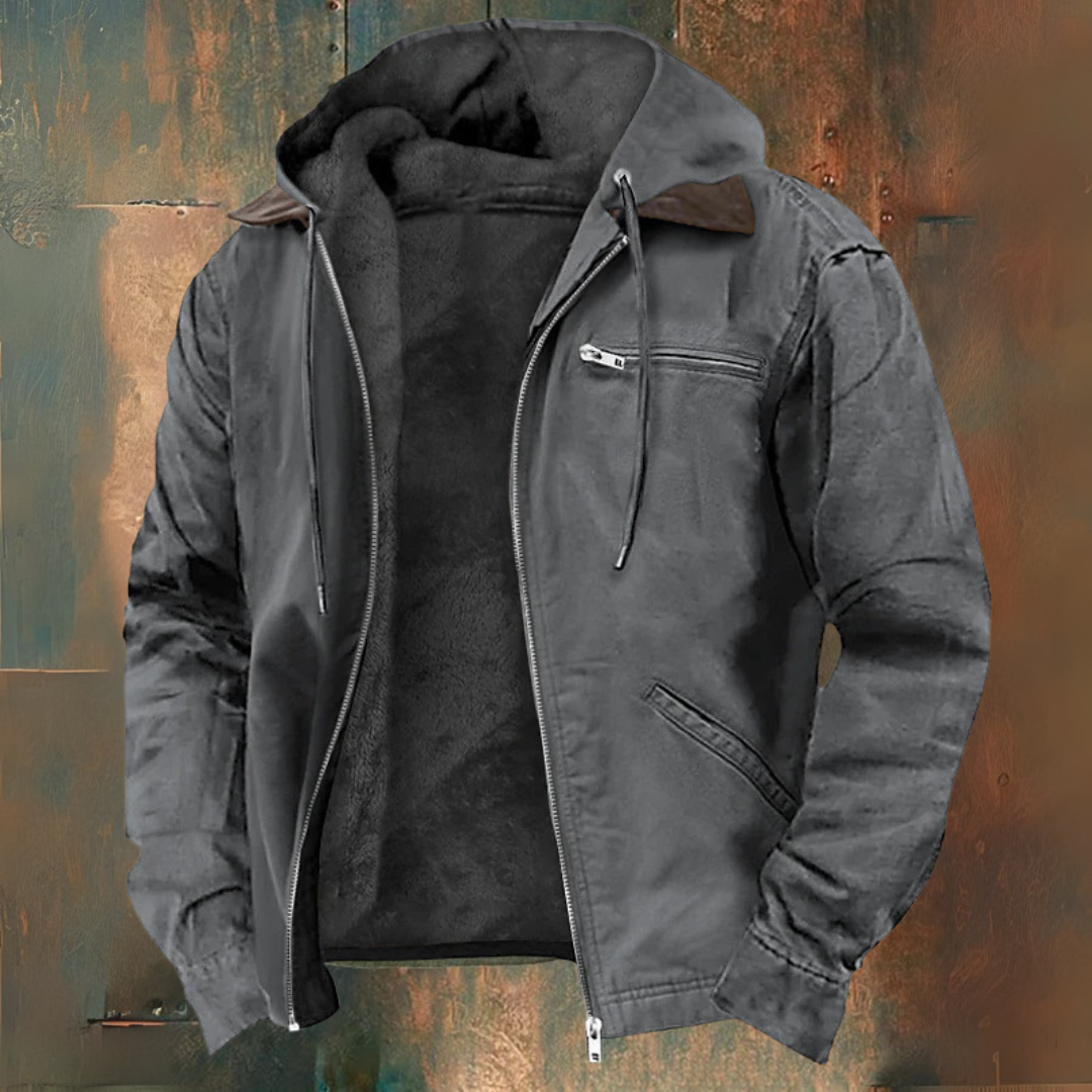 Veste d'hiver homme style rétro avec doublure chaude