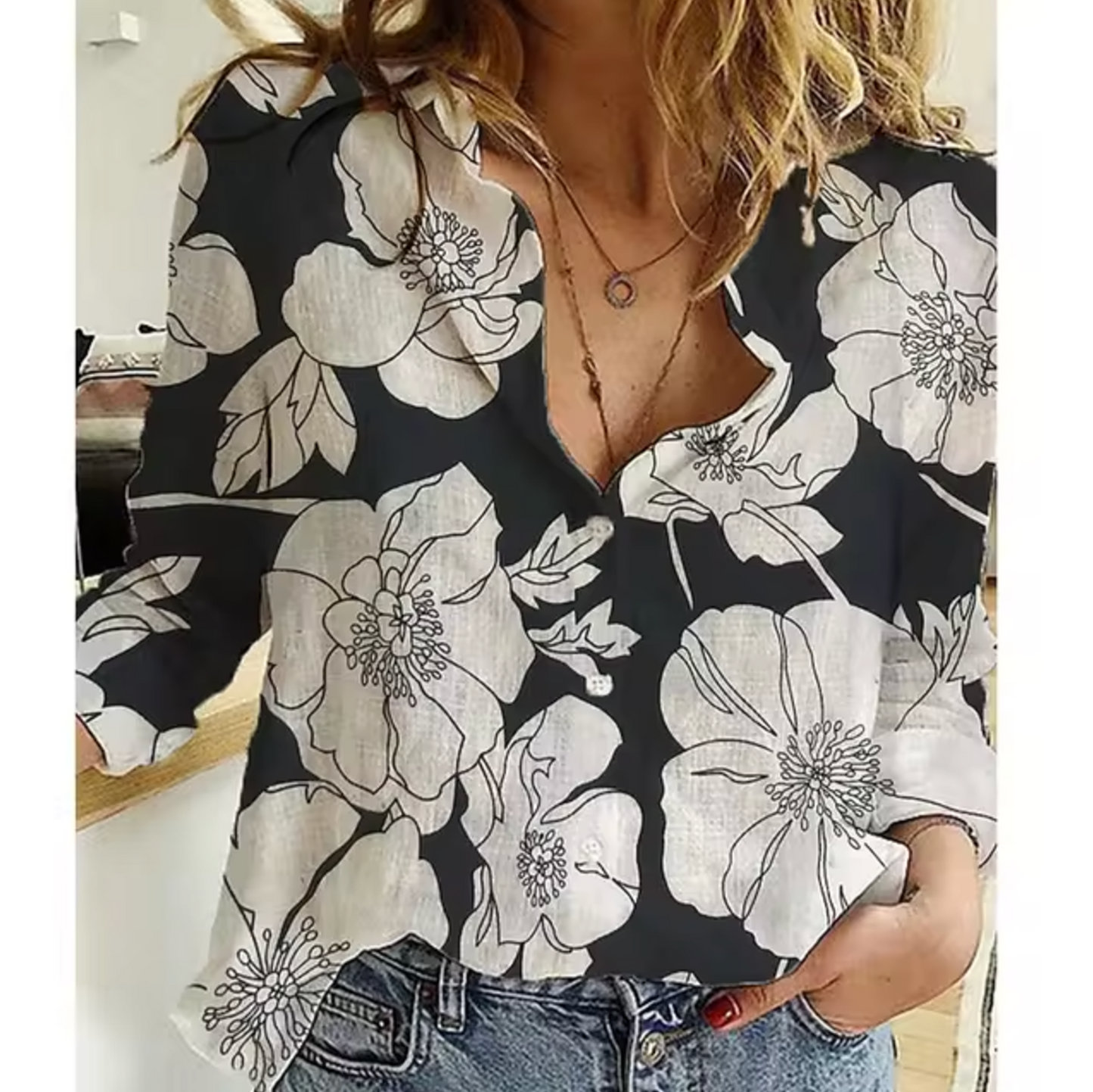 Freesia – Blouse à motif floral