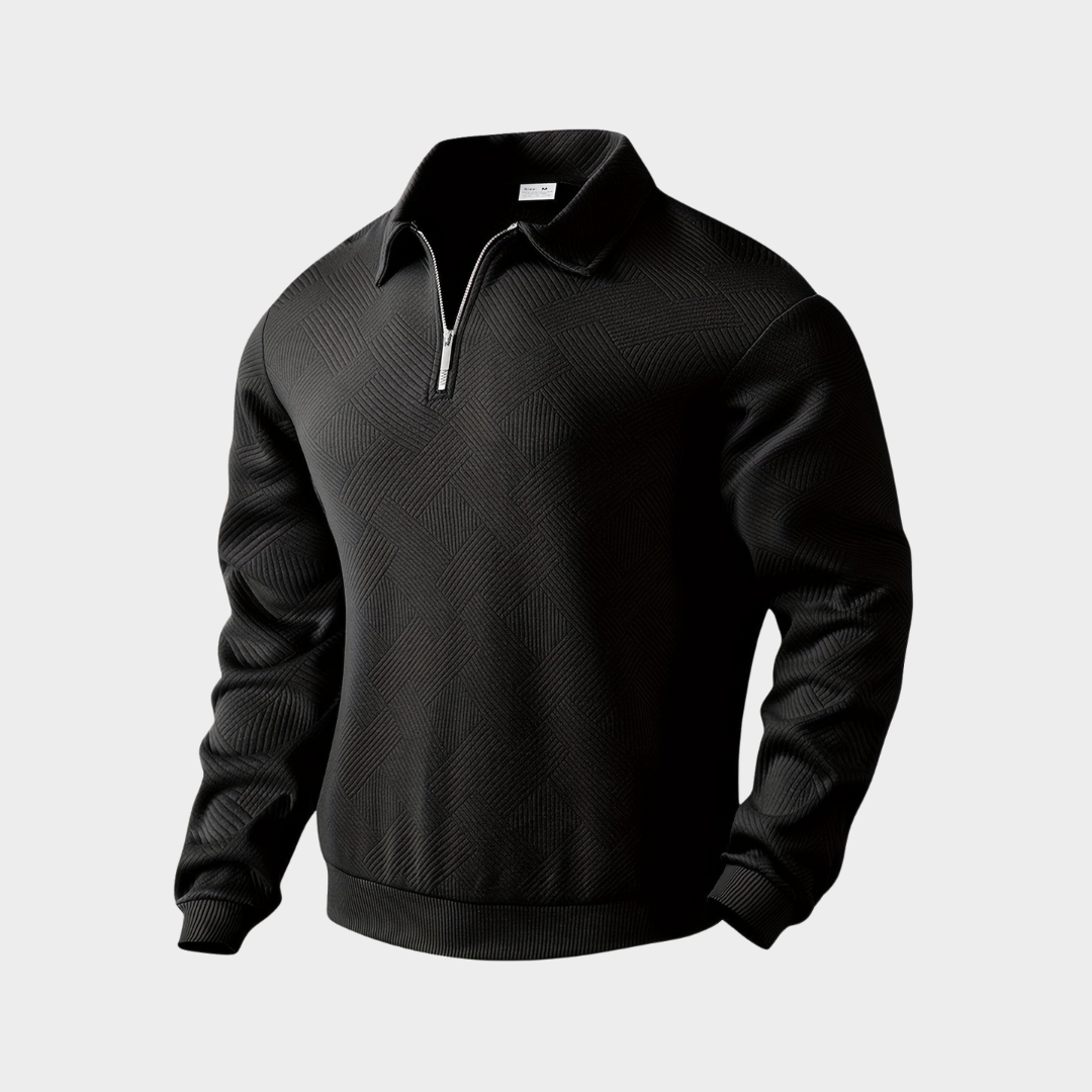 Koen | Pull premium élégant à fermeture éclair quart pour hommes