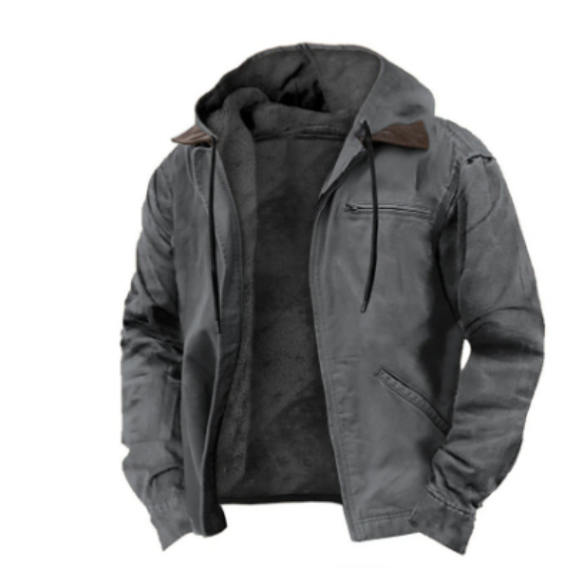 Veste d'hiver chaude et épaisse avec capuche pour hommes | Veste d'extérieur avec doublure intérieure douce