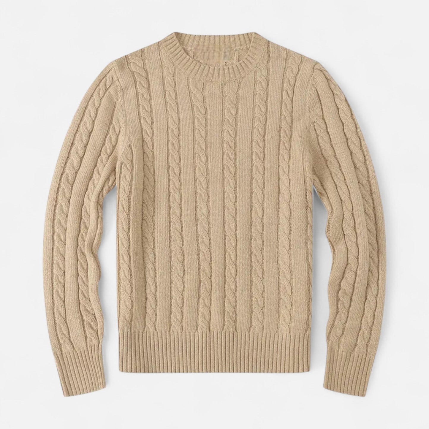 Men's Cotton Knit Sweater – Timeless Crew Neck with Modern Elegance
