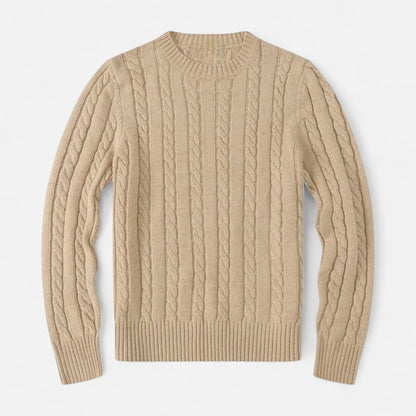 Men's Cotton Knit Sweater – Timeless Crew Neck with Modern Elegance