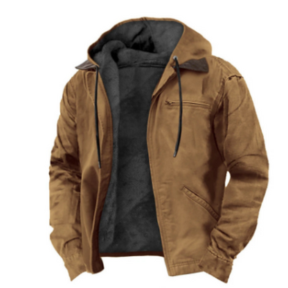 Veste d'hiver chaude et épaisse avec capuche pour hommes | Veste d'extérieur avec doublure intérieure douce
