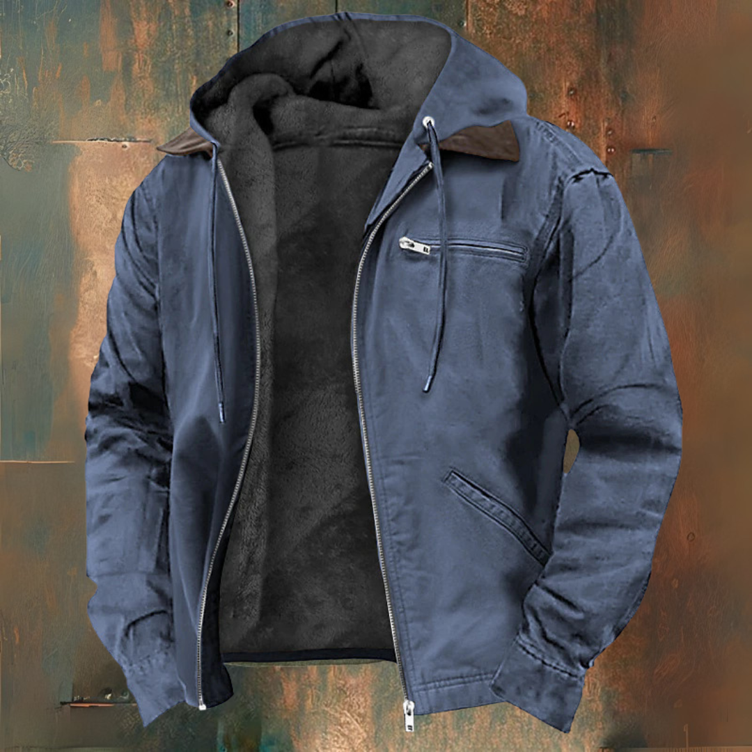 Veste d'hiver homme style rétro avec doublure chaude