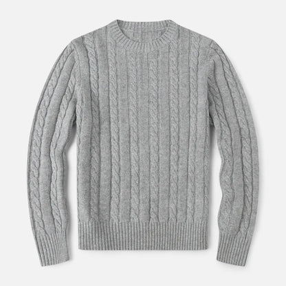 Men's Cotton Knit Sweater – Timeless Crew Neck with Modern Elegance
