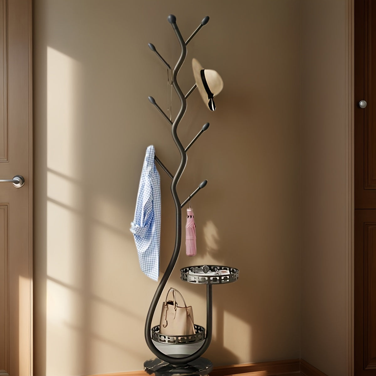 BranchLine porte-manteau sur pied - rangement intelligent et élégant