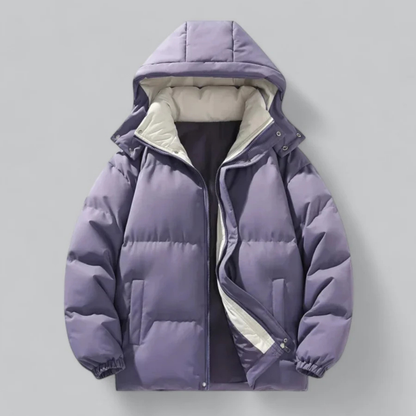 Doudoune courte, légère et chaude avec capuche pour hommes - Veste d'hiver confortable