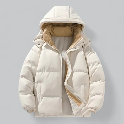 Doudoune courte, légère et chaude avec capuche pour hommes - Veste d'hiver confortable