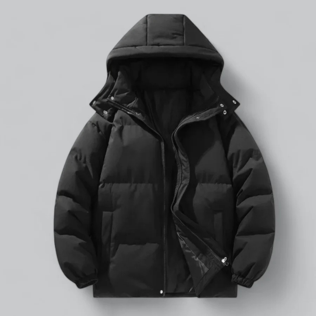 Doudoune courte, légère et chaude avec capuche pour hommes - Veste d'hiver confortable