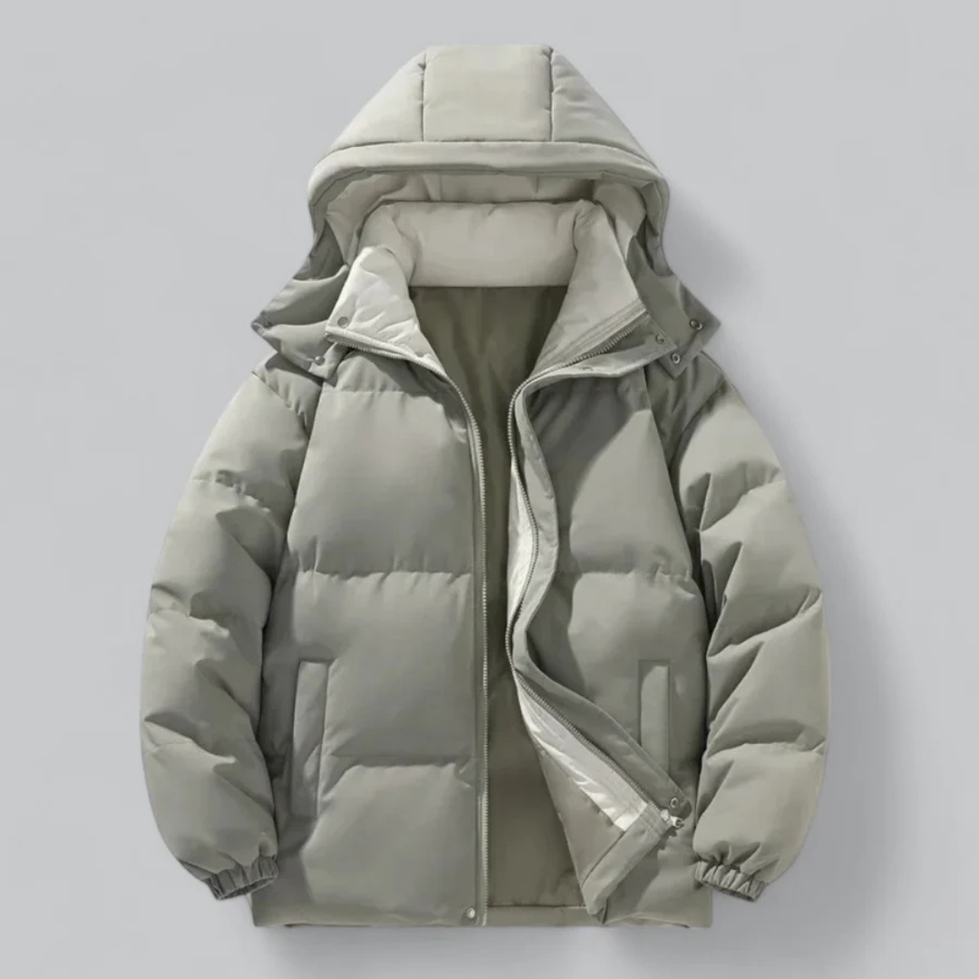 Doudoune courte, légère et chaude avec capuche pour hommes - Veste d'hiver confortable