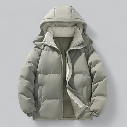 Doudoune courte, légère et chaude avec capuche pour hommes - Veste d'hiver confortable