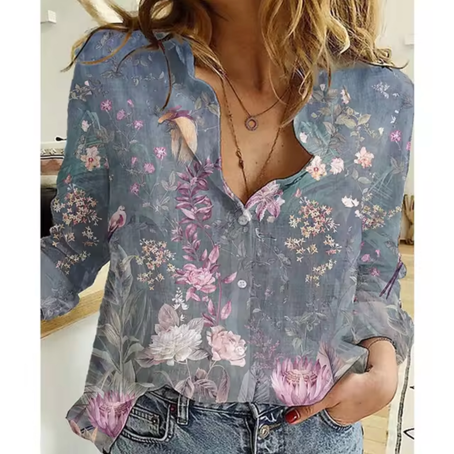 Freesia – Blouse à motif floral