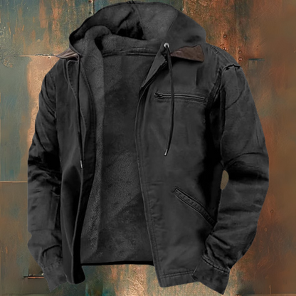 Veste d'hiver homme style rétro avec doublure chaude