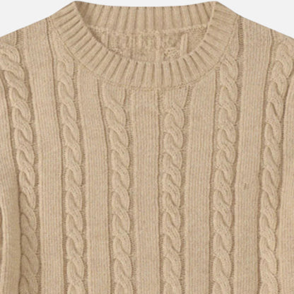Men's Cotton Knit Sweater – Timeless Crew Neck with Modern Elegance