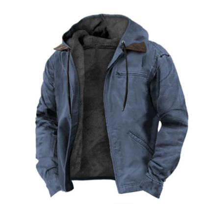 Veste d'hiver chaude et épaisse avec capuche pour hommes | Veste d'extérieur avec doublure intérieure douce