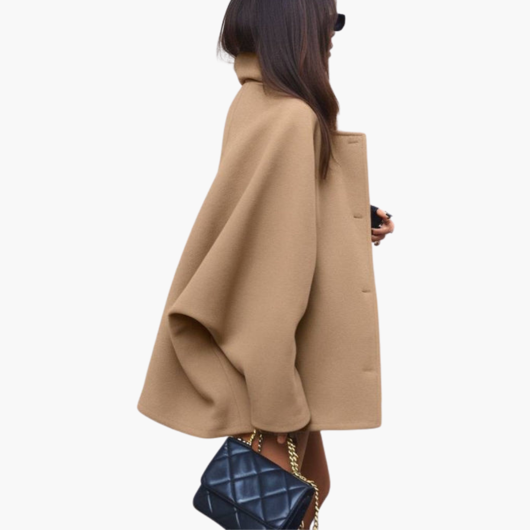 Women's wool coat with buttons