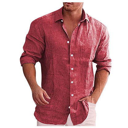 Lars | Chemise décontractée en lin pour hommes avec col classique