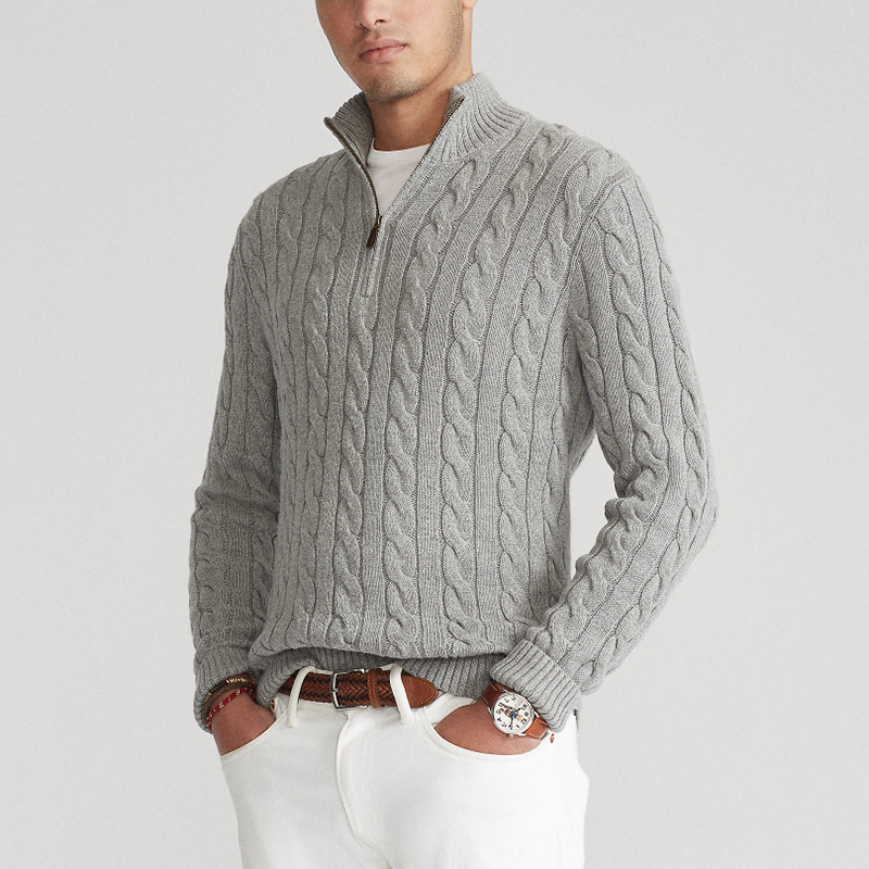 Stylish Old Money Half-Zip Sweater