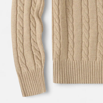 Men's Cotton Knit Sweater – Timeless Crew Neck with Modern Elegance